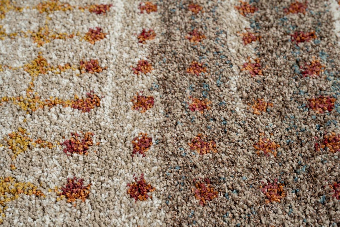 TaraCarpet Langflor-Teppich TaraCarpet Berber Gent Wohnzimmer,Schlafzimmer,Esszimmer multi, rechteckig, Höhe: 25 mm, moderner Hochflor gemustert Multicolor 133x – Bild 3 von 5