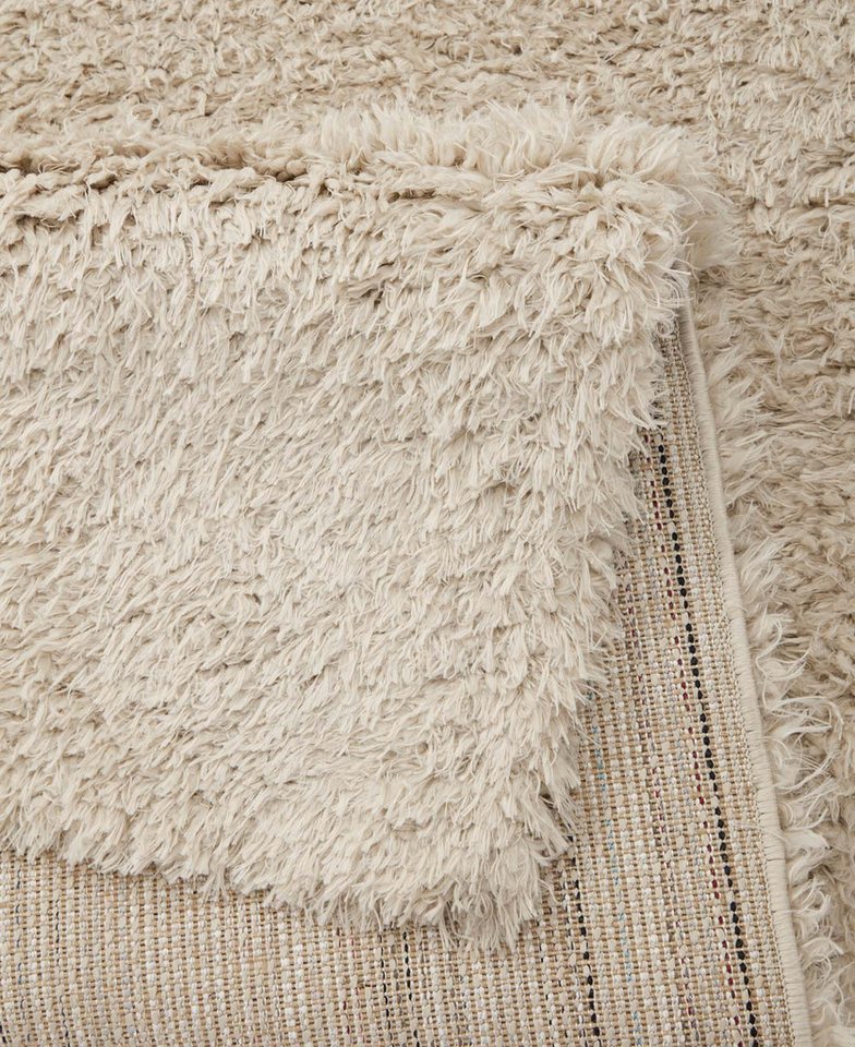 TaraCarpet Langflor-Teppich TaraCarpet Flokati Premium Langflorteppich Shaggy, rechteckig, Höhe: 52 mm, Flokati Hochflor Langflor weich beige Wohnzimmer Schlafz – Bild 5 von 5
