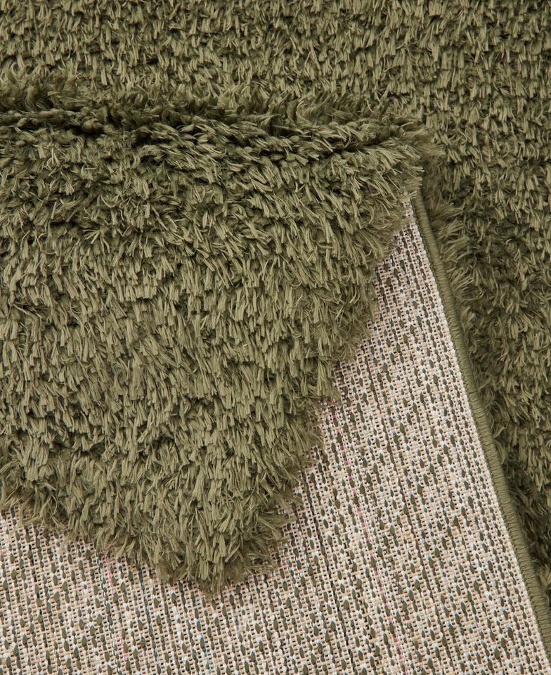 TaraCarpet Langflor-Teppich TaraCarpet Flokati Premium Langflorteppich Shaggy, rechteckig, Höhe: 52 mm, Flokati Hochflor Langflor weich grün Wohnzimmer Schlafzi – Bild 5 von 5