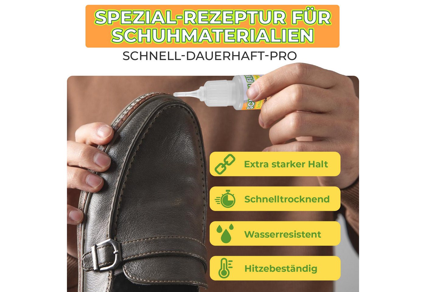 Langlauf Schuhbedarf Klebstoff Schuh Fix PRO Schuhschnellkleber 25g - Extra Stark & Wasserfest, (1-tlg) – Bild 2 von 5