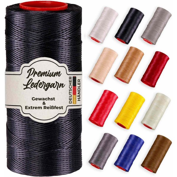 Langlauf Schuhbedarf Ledergarn gewachst 0,8mm - 250m Sattlergarn 100% Polyester Nähgarn