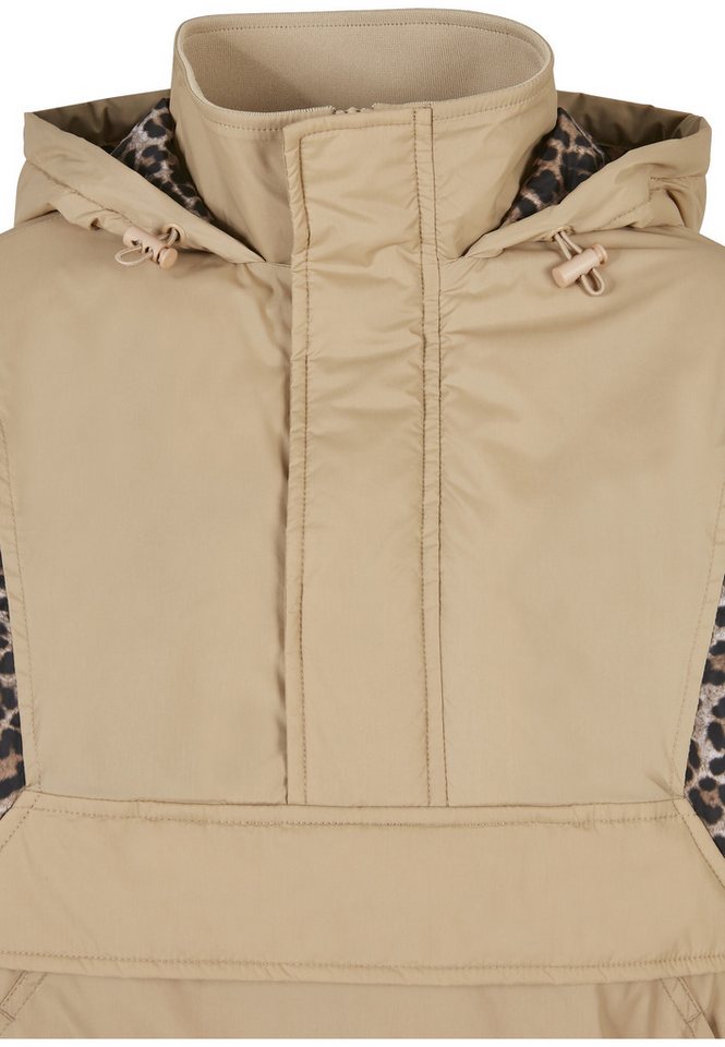 URBAN CLASSICS Langmantel Urban Classics Damen Ladies AOP Mixed Pull Over Jacket – Bild 3 von 5