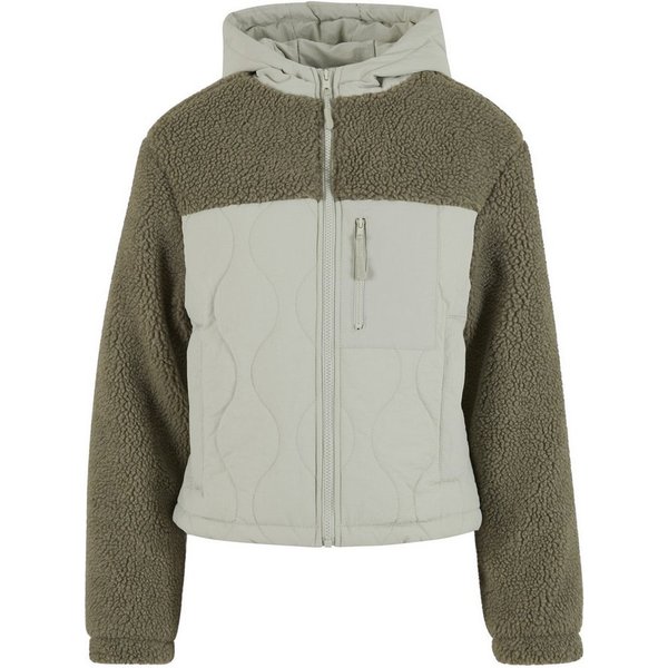 URBAN CLASSICS Langmantel Urban Classics Ladies Sherpa Crinkle Nylon Mix Jacket