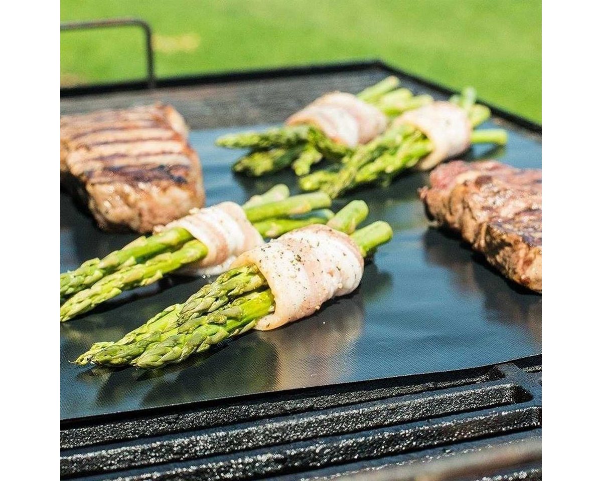 Lantelme Backmatte 2 Stück Wiederverwendbar Backblechmatte auch als Grillmatte, Kohlefaserstoff (Spar-Set, 2-tlg., 2er Pack, Für Grillrost und Backblech im Back – Bild 5 von 5