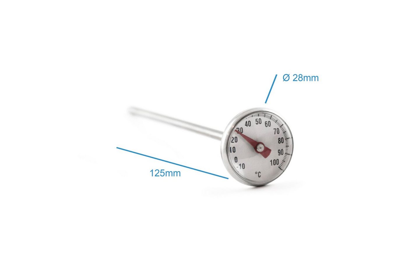 Lantelme Kompostbeschleuniger Kompostthermometer 12,5cm Kompost Rotte Thermometer, (1-St), mit Clip, Edelstahl, Wasserdicht, Fühlerabdeckung bis 100 Grad Celsiu – Bild 5 von 5