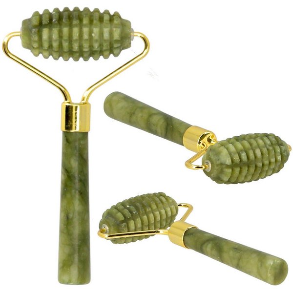 Lantelme Massagestein Jade Gesichtsmassage Anti-Aging Jadestein Gesicht Körper Hautpflege, 1-tlg., Auswahl Gua Sha Stein Stab Roller Kamm oder als Set