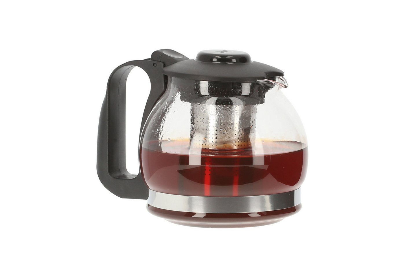 Lantelme Teekanne Glas 1,25 Liter mit Sieb Deckel Griff Borosilikatglas Glaskanne Tee, (1-St), mit Edelstahl Teesieb auch als Getränke Kaffee Kanne – Bild 4 von 5