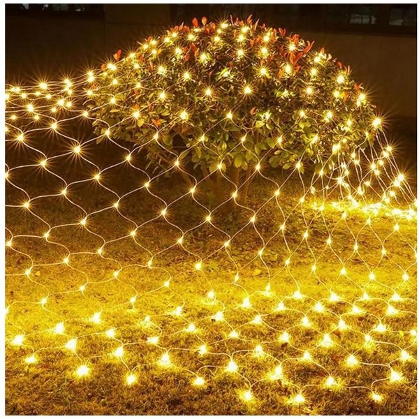 Lapamax LED-Lichternetz LED Lichternetz Netz Warmweiß 2x3M/4x6M für Weihnachten, für Weihnachten, Halloween, Party, Geburstag, Hochzeit