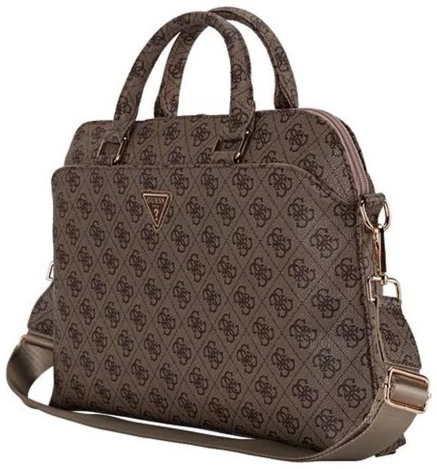Guess Laptoptasche GUESS 4G Triangle Logo Notebook Laptop Tasche 13/14/15" Zoll braun – Bild 2 von 3