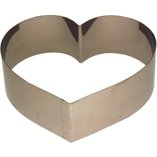 LARES Herzkuchenform Motivbackform Herz Mittel - ca. 18,5 cm - aus rostfreiem Edelstahl, zum Backen von leckeren Kuchen und vielem mehr - Made in Germany