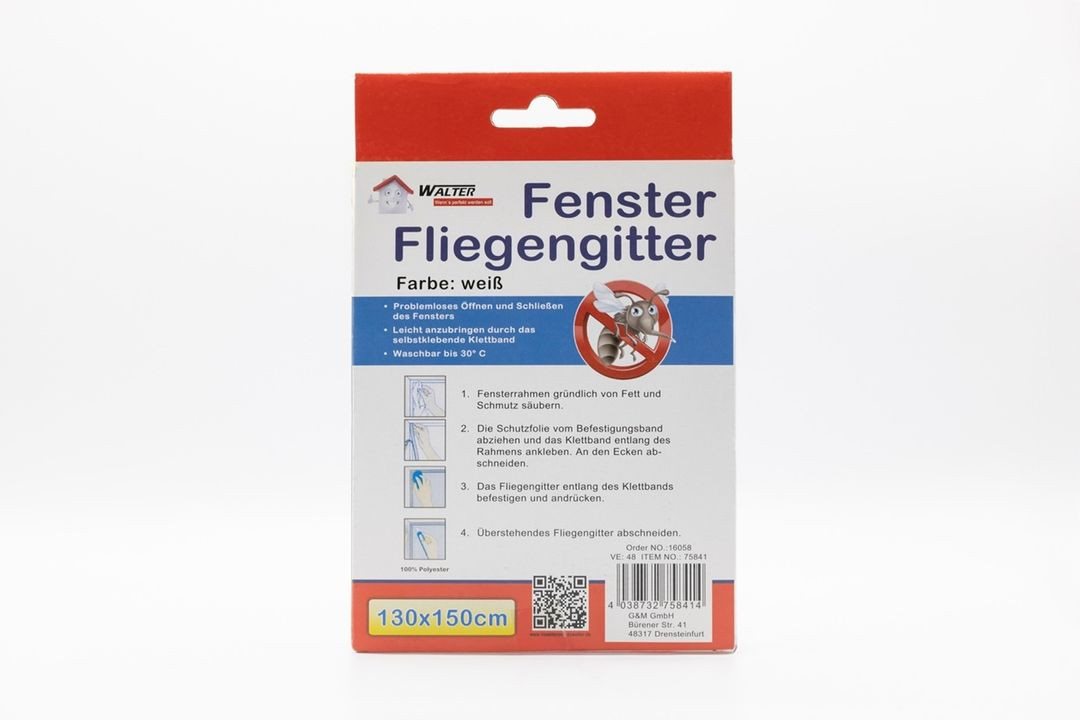 laro Fliegengitter-Gewebe Fenster Fliegengitter weiß 4/8/16/24/48/72/96 Stk Insektenschutz, (4-St) – Bild 3 von 5