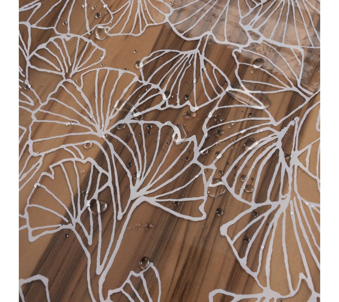 laro Tischdecke Premium Line 0,3mm weich Tischdecke Transparent Ginko PVC – Bild 5 von 5