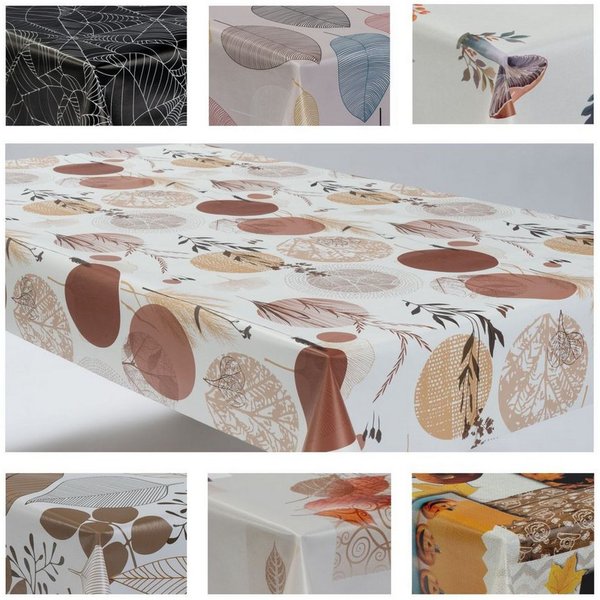 laro Tischdecke Wachstuchtischdecke Herbst Mix PVC Eckig