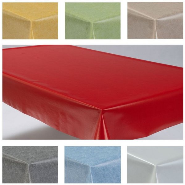laro Tischdecke Wachstuchtischdecke Uni Style PVC Eckig