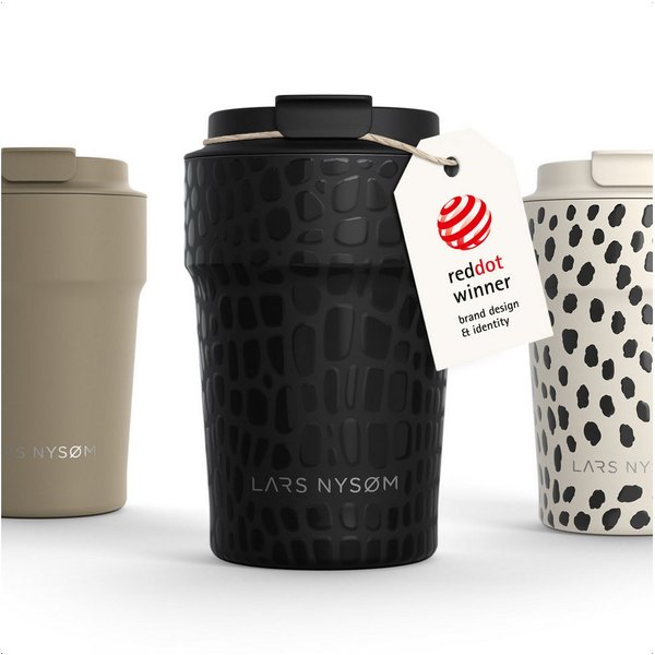 LARS NYSØM Thermobecher Bevægelse, 1-tlg., Thermobecher mit Vakuum Isolierung: 4h heiß / 8h kühl