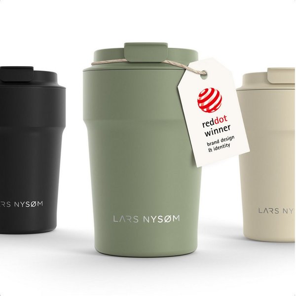 LARS NYSØM Thermobecher Bevægelse, 1-tlg., Thermobecher mit Vakuum Isolierung: 4h heiß / 8h kühl