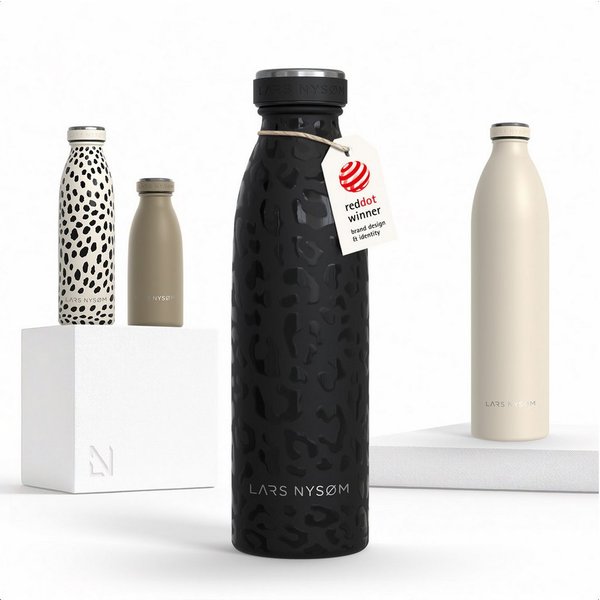 LARS NYSØM Thermoflasche Ren, Isolierflasche mit Vakuum Isolierung: 12h heiß / 24h kühl