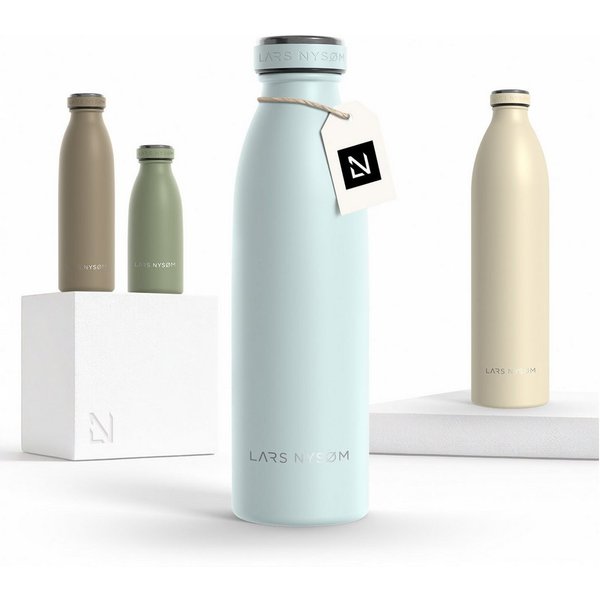 LARS NYSØM Thermoflasche Ren, Isolierflasche mit Vakuum Isolierung: 12h heiß / 24h kühl