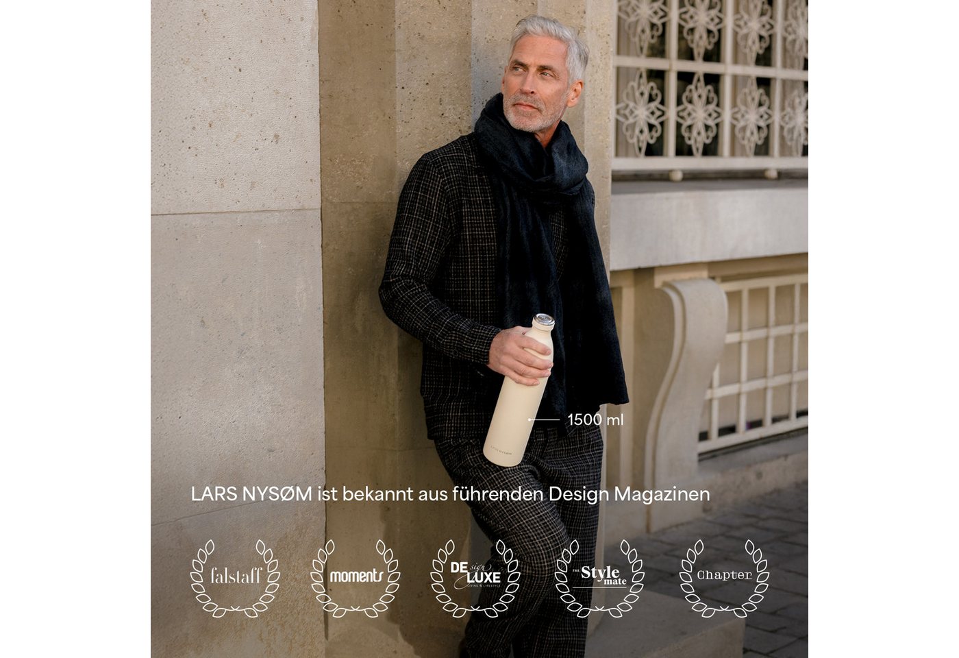 LARS NYSØM Thermoflasche Ren, Isolierflasche mit Vakuum Isolierung: 12h heiß / 24h kühl – Bild 5 von 5