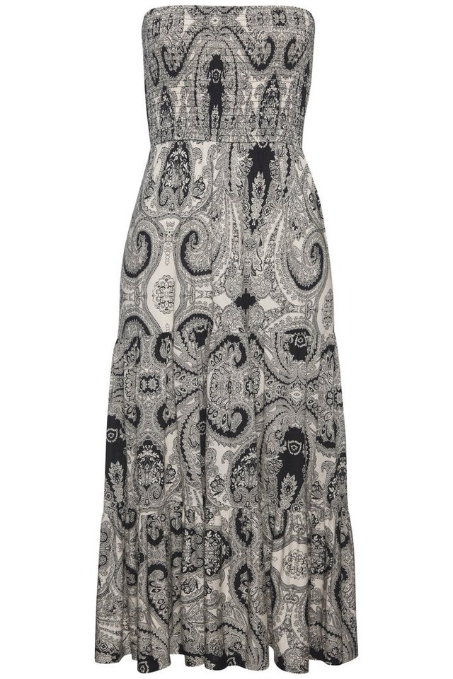 LASCANA 2-in-1-Kleid, als Rock oder Kleid tragbar, gesmocktes Oberteil Sommerkleid mit Alloverprint, Bandeaukleid, Jerseyrock, Maxirock – Bild 2 von 5