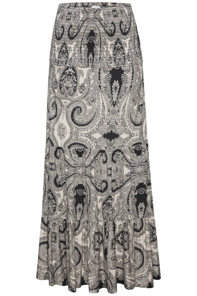 LASCANA 2-in-1-Kleid, als Rock oder Kleid tragbar, gesmocktes Oberteil Sommerkleid mit Alloverprint, Bandeaukleid, Jerseyrock, Maxirock – Bild 4 von 5