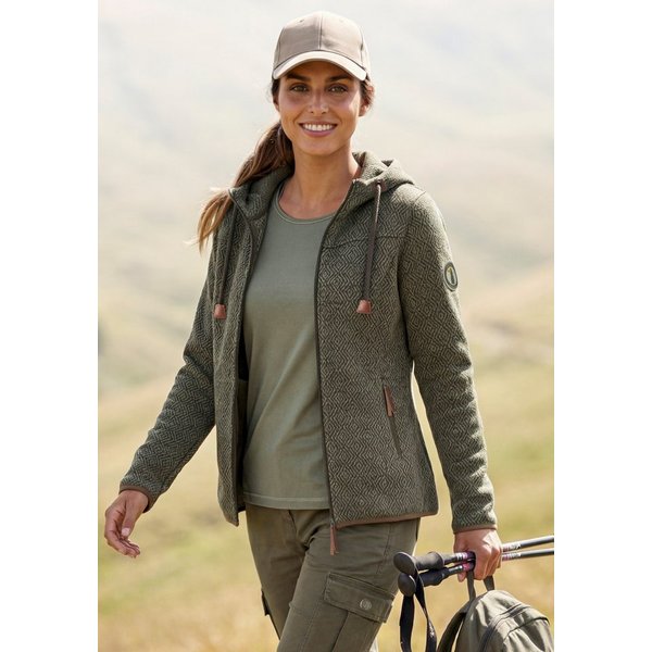 LASCANA ACTIVE Fleecejacke Trekkingjacke mit Kapuze