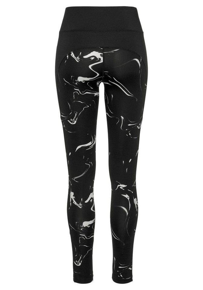 LASCANA ACTIVE Leggings Black Marble Sporthose mit Mesh – Bild 4 von 5