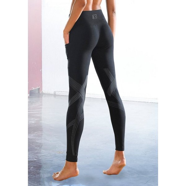 LASCANA ACTIVE Leggings mit optischen Reflektorprint und Handytasche, Loungewear