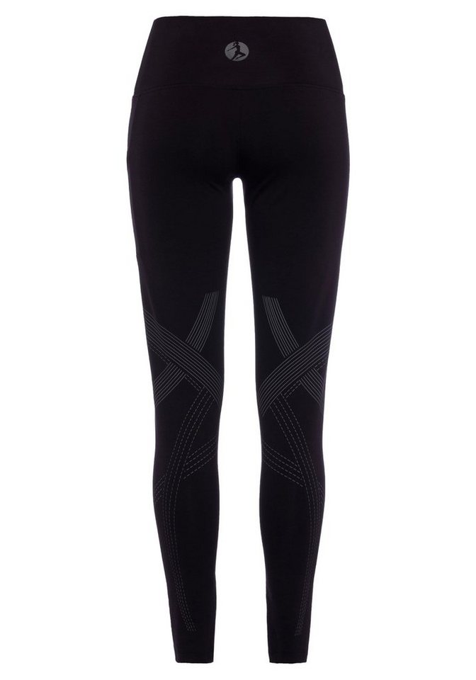 LASCANA ACTIVE Leggings mit optischen Reflektorprint und Handytasche, Loungewear – Bild 4 von 5