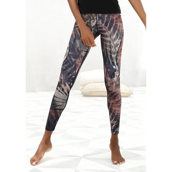 LASCANA ACTIVE Leggings Tropical mit abstraktem Palmenprint, Loungewear