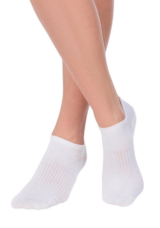 LASCANA ACTIVE Sneakersocken Kurze, Niedrige Socken aus Baumwolle für Sneaker, ohne Frottee (Packung, 7-Paar) mit Mittelfußgummi – Bild 4 von 5