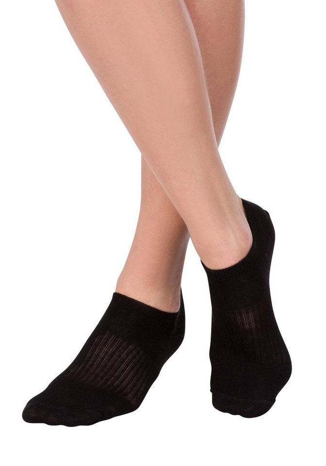 LASCANA ACTIVE Sneakersocken Kurze, Niedrige Socken aus Baumwolle für Sneaker, ohne Frottee (Packung, 7-Paar) mit Mittelfußgummi – Bild 4 von 5