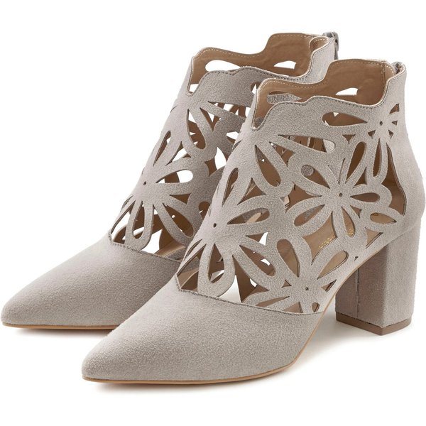 LASCANA Ankle Boot, Stiefelette, Stiefel, High-Heel-Stiefelette mit eleganter Spitze und Blockabsatz