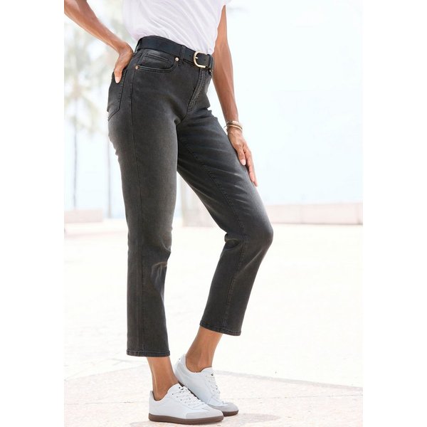 LASCANA Ankle-Jeans mit Stretchanteil, elastische Jeans in gerader Passform