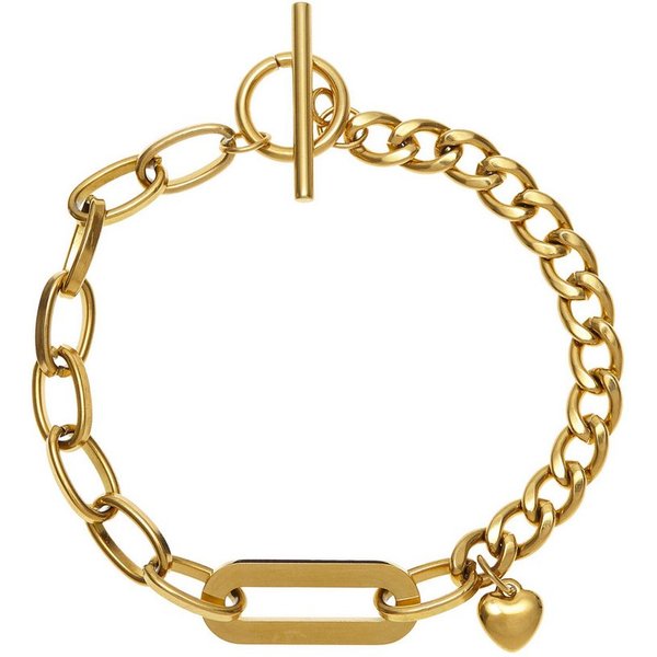 LASCANA Armband Chunky Armkette, Mit Herz Anhänger