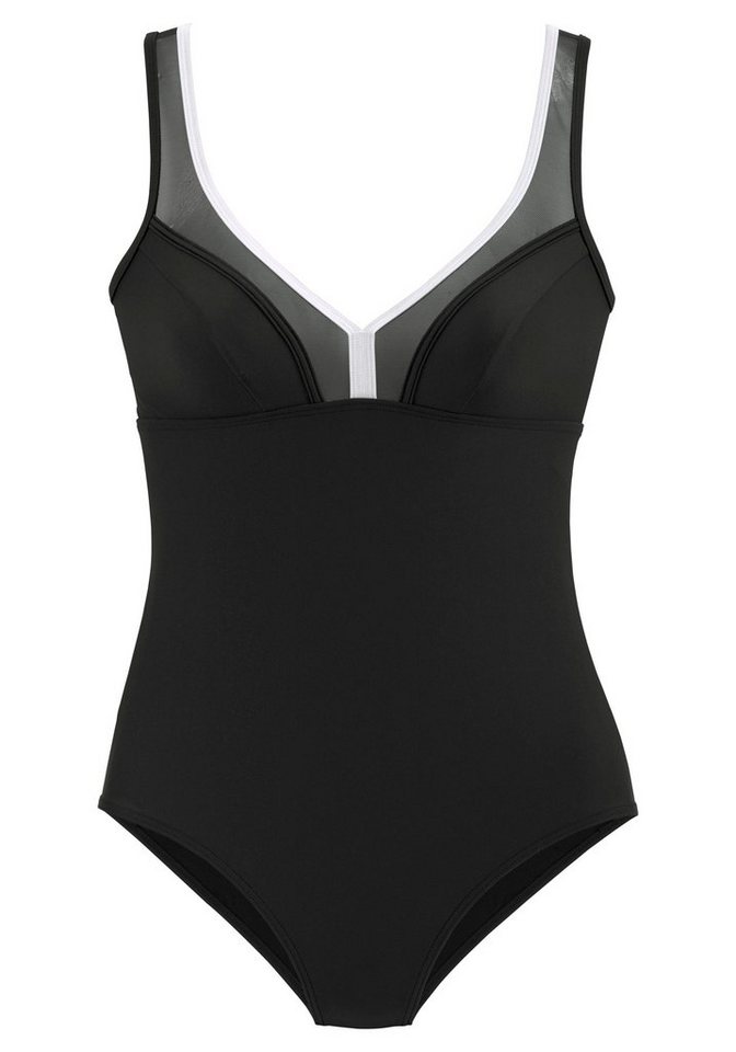 LASCANA Badeanzug mit Mesh-Einsatz und Shaping-Effekt – Bild 2 von 5