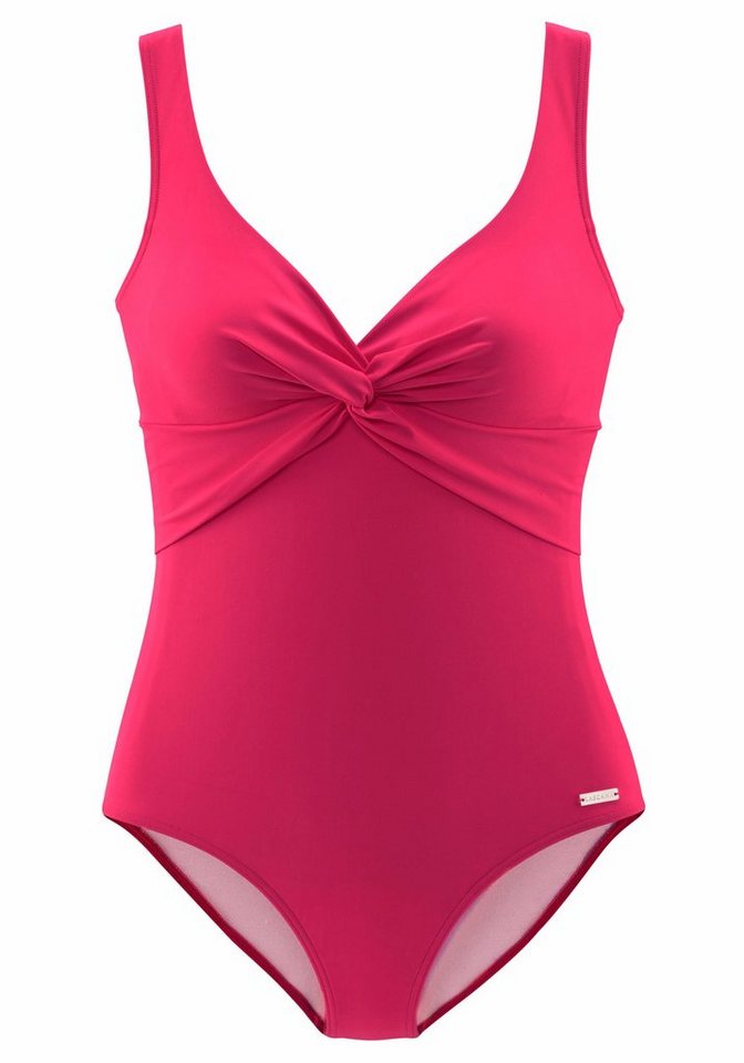 LASCANA Badeanzug mit Shaping-Einsatz vorn, eingearbeitete Softcups, mit Raffungen – Bild 2 von 5