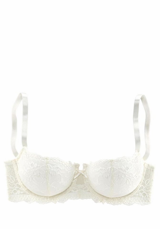 LASCANA Balconette-BH, Spitzen-BH, BH mit Bügel, Dirndl-BH, Nina mit leicht transparenter Spitze, als Dessous-Set kombinierbar – Bild 2 von 5