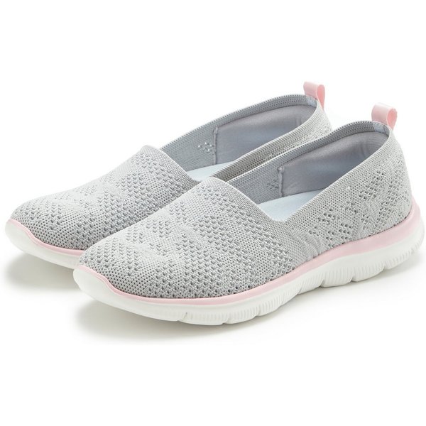 LASCANA Ballerina, Sneaker, Freizeitschuh, Slip-On-Sneaker, Slipper zum Reinschlüpfen, ultraleicht VEGAN