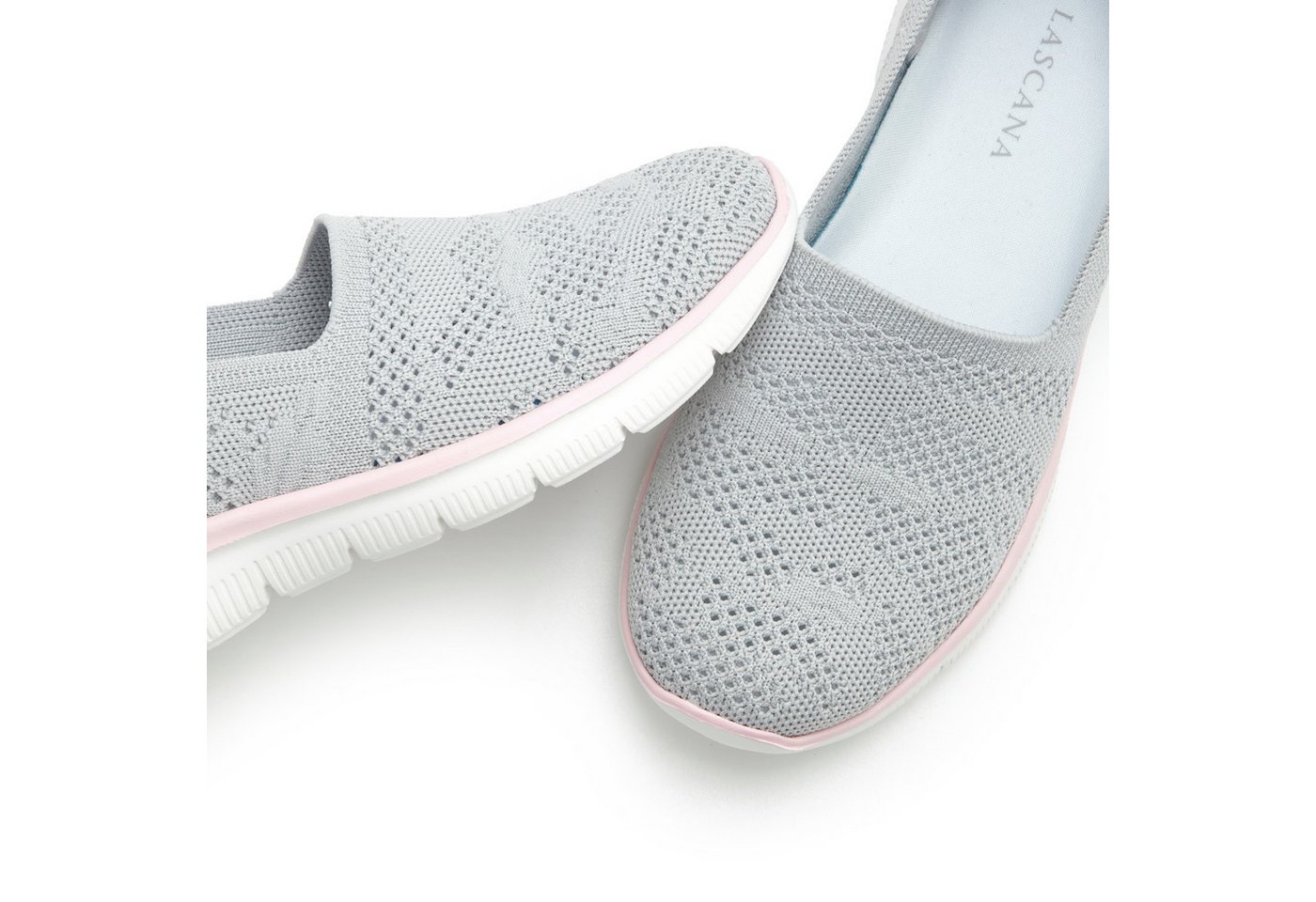 LASCANA Ballerina, Sneaker, Freizeitschuh, Slip-On-Sneaker, Slipper zum Reinschlüpfen, ultraleicht VEGAN – Bild 5 von 5