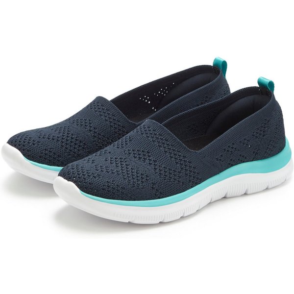LASCANA Ballerina, Sneaker, Freizeitschuh, Slip-On-Sneaker, Slipper zum Reinschlüpfen, ultraleicht VEGAN