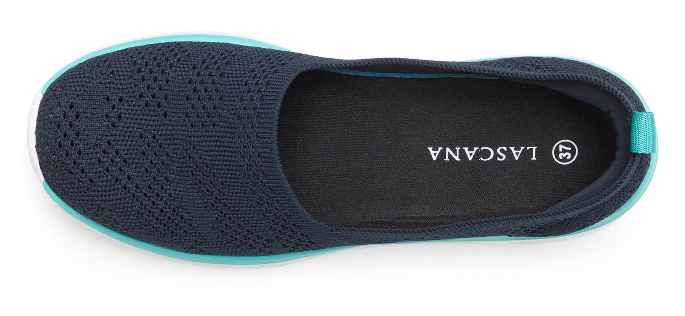 LASCANA Ballerina, Sneaker, Freizeitschuh, Slip-On-Sneaker, Slipper zum Reinschlüpfen, ultraleicht VEGAN – Bild 4 von 5