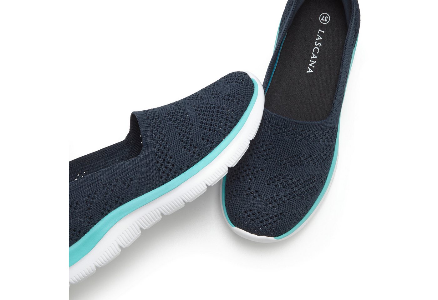 LASCANA Ballerina, Sneaker, Freizeitschuh, Slip-On-Sneaker, Slipper zum Reinschlüpfen, ultraleicht VEGAN – Bild 5 von 5