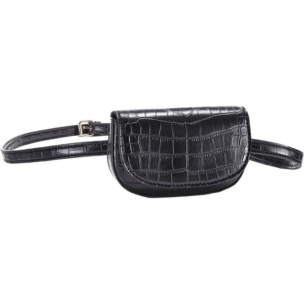 LASCANA Bauchtasche Gürteltasche, Crossbody Bag, Brusttasche, Hüfttasche, Handtasche Damen zum Umhängen in Kroko-Optik VEGAN