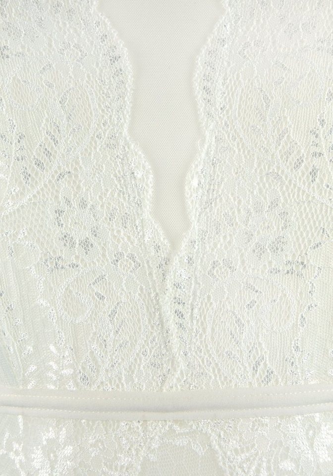 LASCANA Body, Body ohne Bügel, Spitzenbody in transparenter Optik, sexy Unterwäsche, sexy Dessous, Reizwäsche Damen – Bild 2 von 3