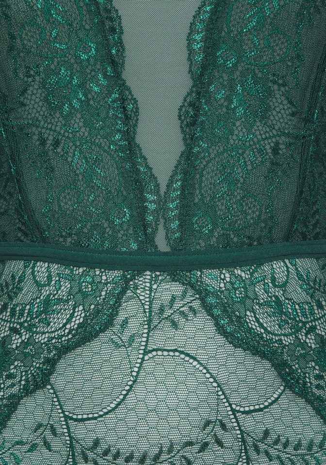 LASCANA Body, Body ohne Bügel, Spitzenbody in transparenter Optik, sexy Unterwäsche, sexy Dessous, Reizwäsche Damen – Bild 4 von 4