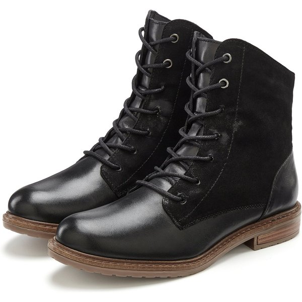 LASCANA Boots, Lederschuhe, Stiefelette aus Leder