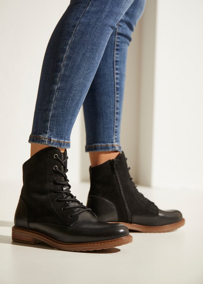LASCANA Boots, Lederschuhe, Stiefelette aus Leder – Bild 2 von 5
