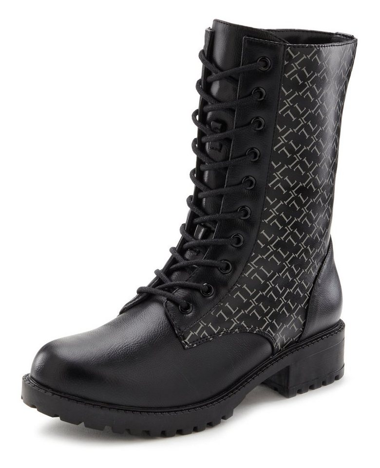 LASCANA Boots, Stiefel, Schnürboots, Stiefelette mit modischem Druck VEGAN – Bild 3 von 5