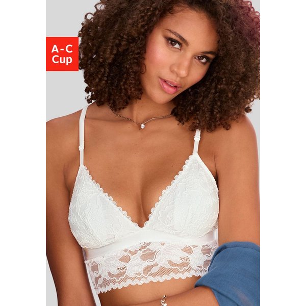 LASCANA Bralette-BH, BH ohne Bügel, Longline-BH, Spitzen-BH, als Dessous-Set kombinierbar sexy Dessous, sexy Unterwäsche Damen